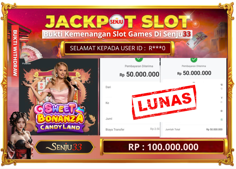 🎰 SENJU33 JACKPOT SLOT Rp. 100.000.000 LUNAS 🎉